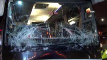 TANBUL) Haliç Köprüsü’nde zincirleme kaza: 3 otobüs birbirine girdi