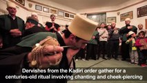 Kosovo Dervishes welcome spring with ritual piercings