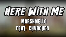 Here With Me (Marshmello Ft. CHVRCHES) - Fingerstyle Guitar Cover   TAB