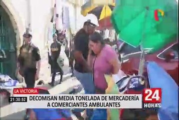 Decomisan media tonelada de mercadería en Gamarra