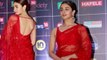 Alia Bhatt graces at REEL Movie Awards 2019 in Red sheer saree by Sabyasachi | Boldsky