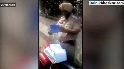 बकरे ने तोड़ा ट्रैफिक रूल्स