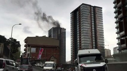 Kadıköy'de inşaat halindeki gökdelende yangın (1) - İSTANBUL
