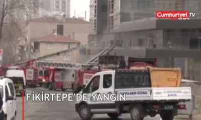 Fikirtepe'de 24 katlı binada yangın çıktı