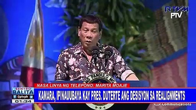 Kamara, ipinauubaya kay Pangulong Duterte ang desisyon sa realignments