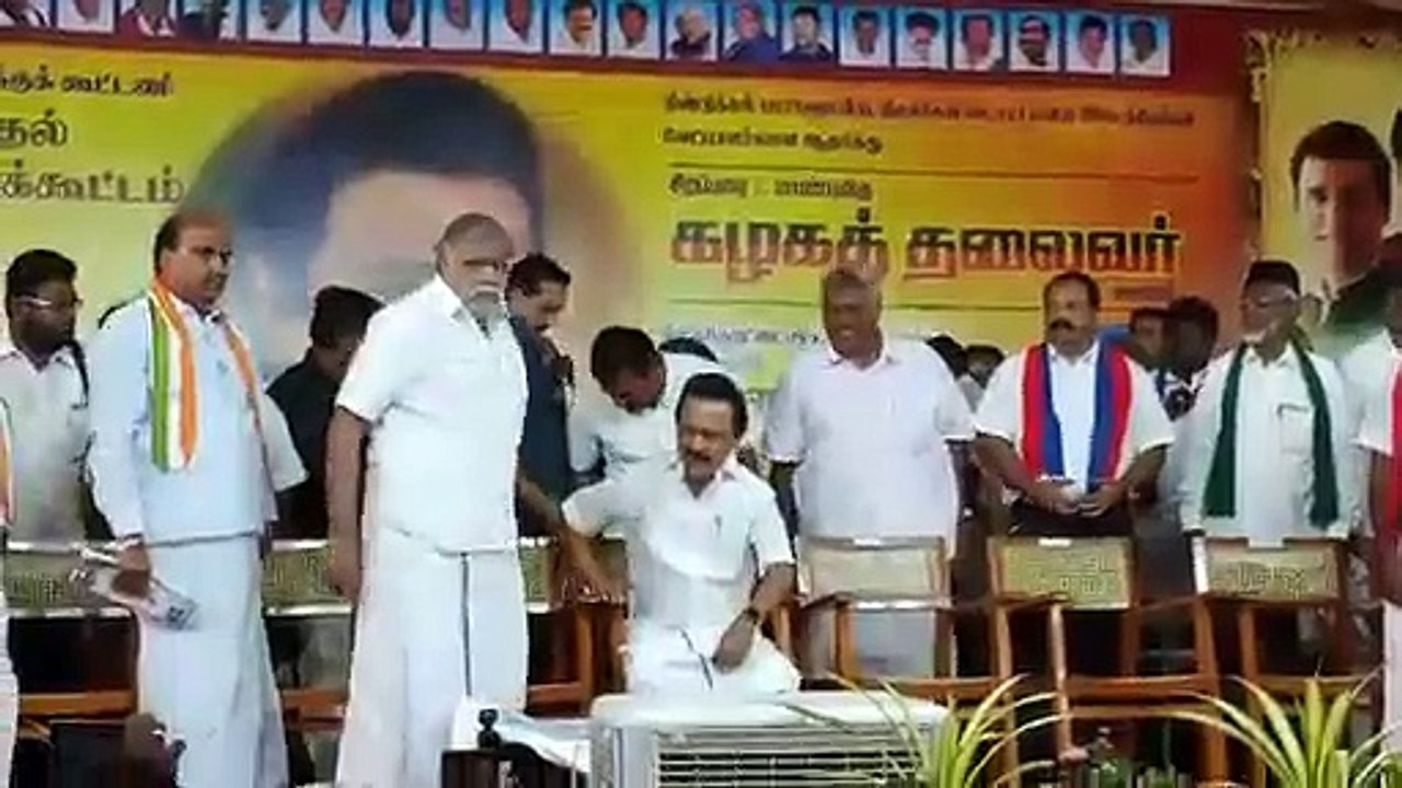 முக ஸ்டாலின் முன்னிலையில்.. செய்தியாளர்கள் தொண்டர்கள் மோதல்-வீடியோ