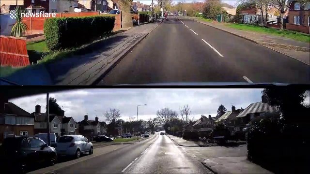 'Elderly' driver rear-ends car as it was slowing down for cyclist