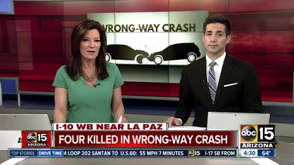 Four people killed on Interstate 10 in western Arizona