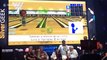 Crowd goes wild as elderly gamer scores a strike a bowling game competition
