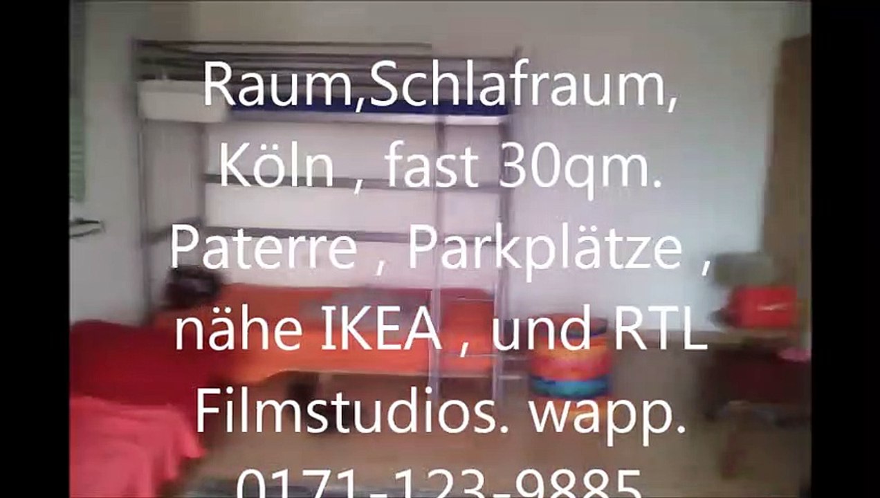 Koeln-zentral-schlafraum-kuehlschrank-wifi-wlan-paterre-tagesmiete