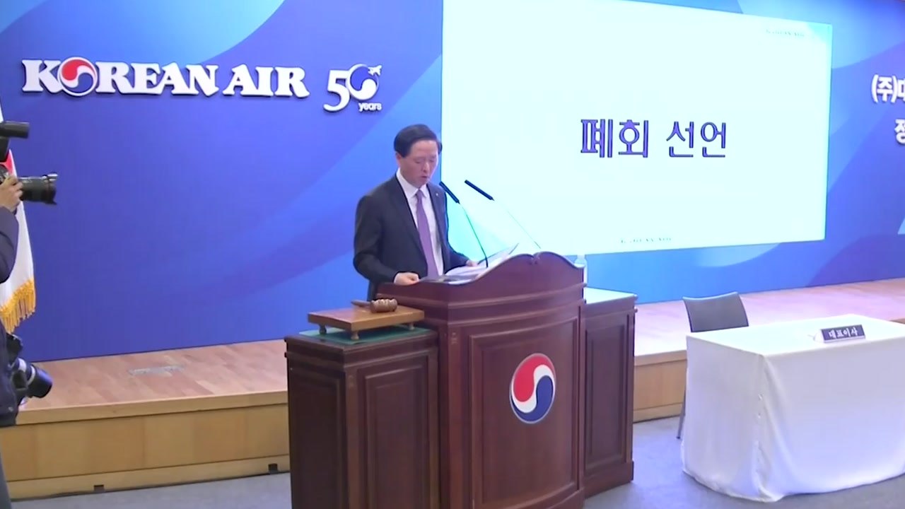 조양호 연임안 부결...20년 만에 대표이사직 박탈 / YTN