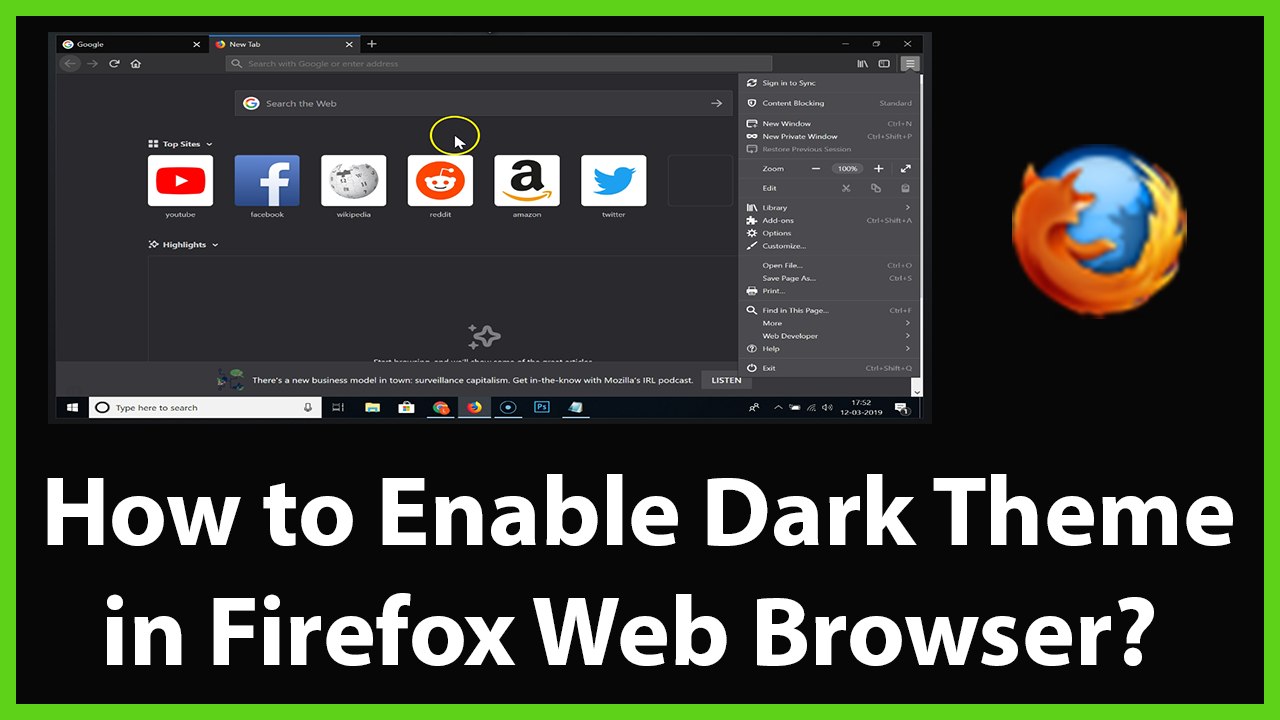 How to Enable Dark Theme in Firefox Web Browser?