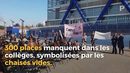 Les professeurs de collège mobilisés devant l'Hôtel du département à Marseille