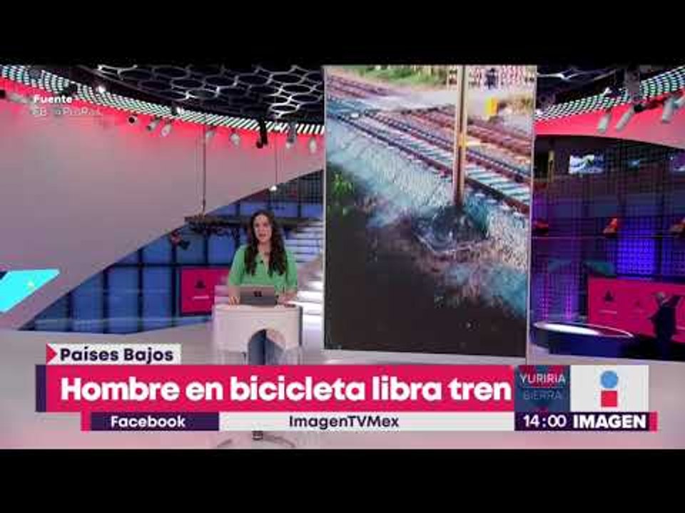 Se salva de milagro de ser atropellado por un tren | Noticias con Yuriria Sierra