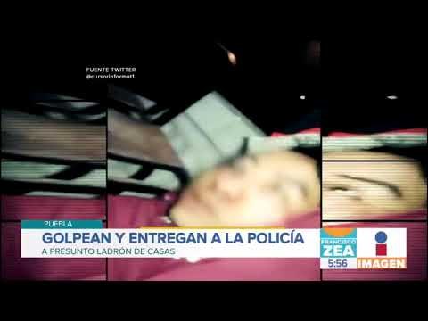 Golpean y entregan a la policía a presunto ladrón de casas | Noticias con Zea