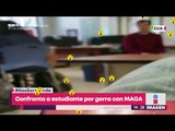 Profesor enfrenta a estudiante por llevar una gorra con eslogan MAGA | Noticias con Yuriria