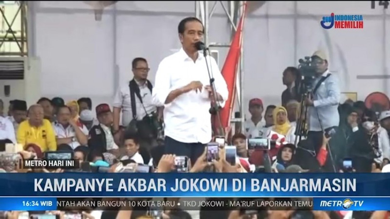 Kampanye di Banjarmasin, Jokowi Disambut Meriah Warga