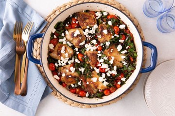 Chicken Thighs with Tomatoes and Greens