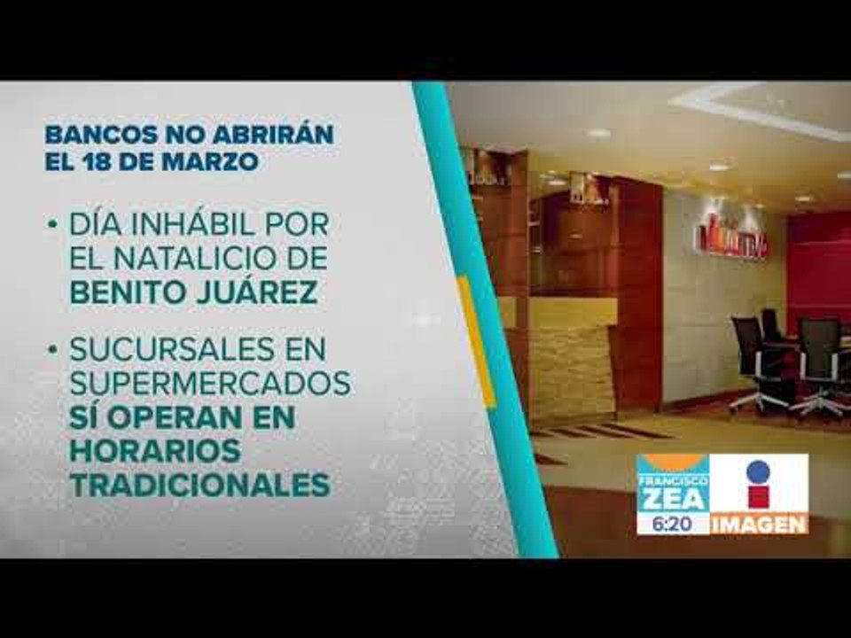 No habrá bancos este lunes por el natalicio de Benito Juárez | Noticias con Francisco Zea