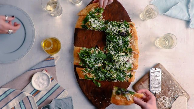 Hummus & Salad Pizza
