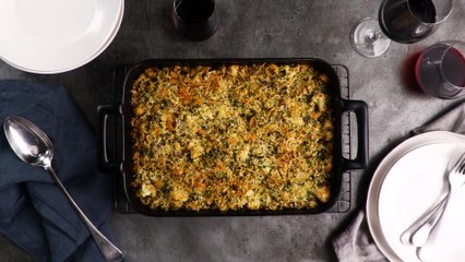 Crusty Baked Shells & Cauliflower