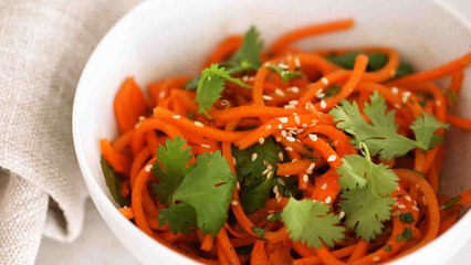 Spicy Sesame Carrot Noodles Video