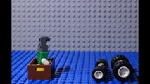 Teddy and panda Pablo build a tractor - Lego stop motion