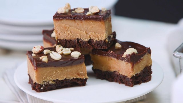 Chocolate Peanut Butter-Fudge Bars