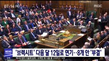 '브렉시트' 다음 달 12일로 연기…8개 안 '부결'