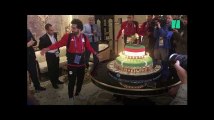 Coupe du Monde 2018: Mohamed Salah eu droit à un gâteau de 100 kg pour fêter ses 26 ans