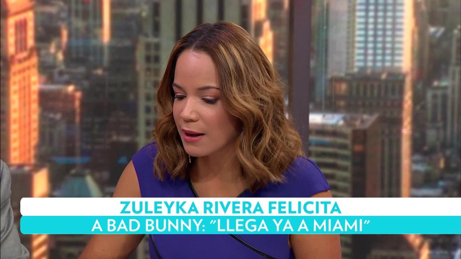 ⁣Zuleyka Rivera felicita a Bad Bunny: ‘‘Llega ya a Miami’’