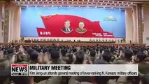 N. Korean leader attends military meeting, calls for 