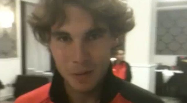 Nadal le gasta una broma a Ferrer antes de conquistar la Davis