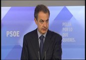 Zapatero anuncia el congreso del PSOE para febrero