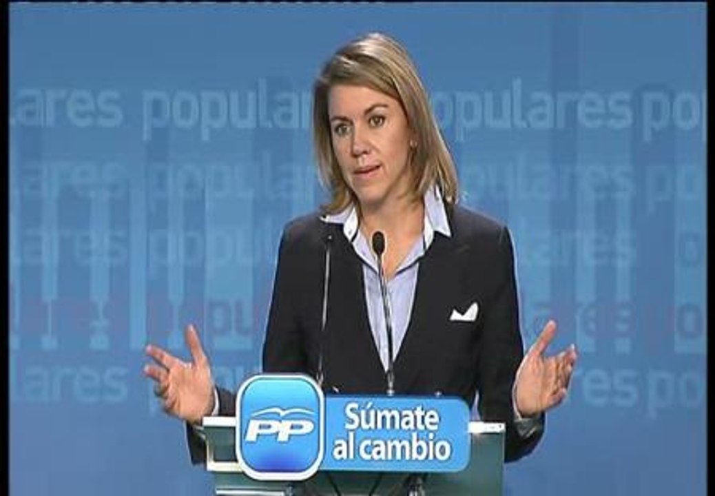 Cospedal: "Queremos que el nuevo Gobierno esté constituido antes del día de Navidad"