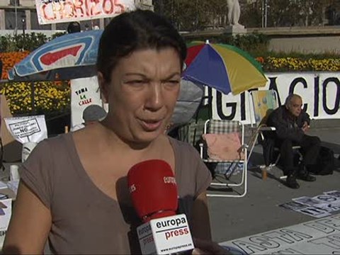 Los 'indignados' vuelven a la Plaza Catalunya