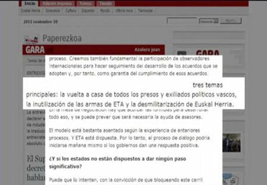 ETA pide la vuelta a casa de los presos cuanto antes