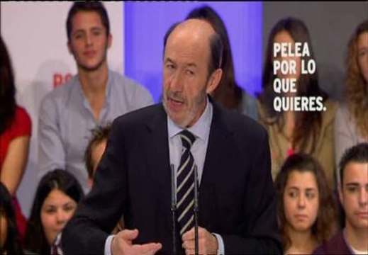 Rubalcaba llama irresponsable a Aznar por decir que España está en la bancarrota