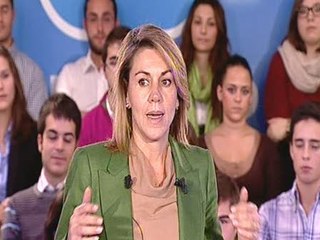 Cospedal: "Nuestro Gobierno ayudará a los jóvenes"
