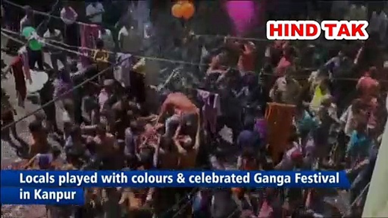 Locals celebrated Ganga Festival in Uttar Pradesh’ Kanpur