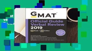 About For Books  GMAT Official Guide Verbal Review 2019: Book + Online  Review