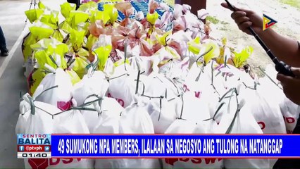 49 sumukong NPA members, ilalaan sa negosyo ang tulong na natanggap