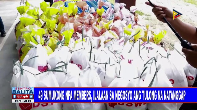 49 sumukong NPA members, ilalaan sa negosyo ang tulong na natanggap