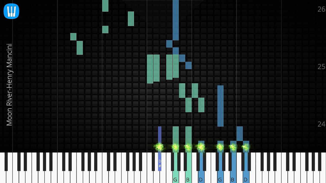  [Piano Solo]Moon River, Henry Mancini-Synthesia Piano Tutorial