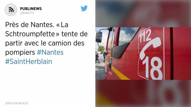 Près de Nantes. « La Schtroumpfette » tente de partir avec le camion des pompiers