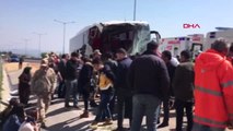 Gaziantep Yolcu Otobüsü ile Kamyon Çarpıştı 18 Yaralı -4