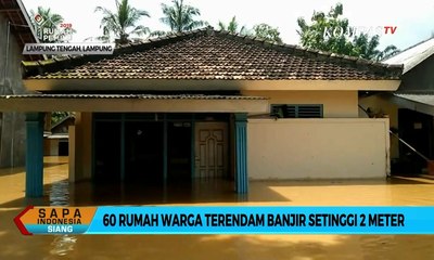 60 Rumah Warga di Lampung Tengah Terendam Banjir Setinggi 2 Meter