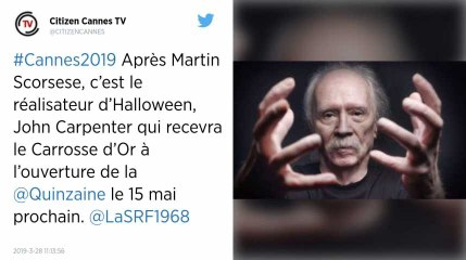 Festival de Cannes. Le cinéaste John Carpenter recevra le Carrosse d'or
