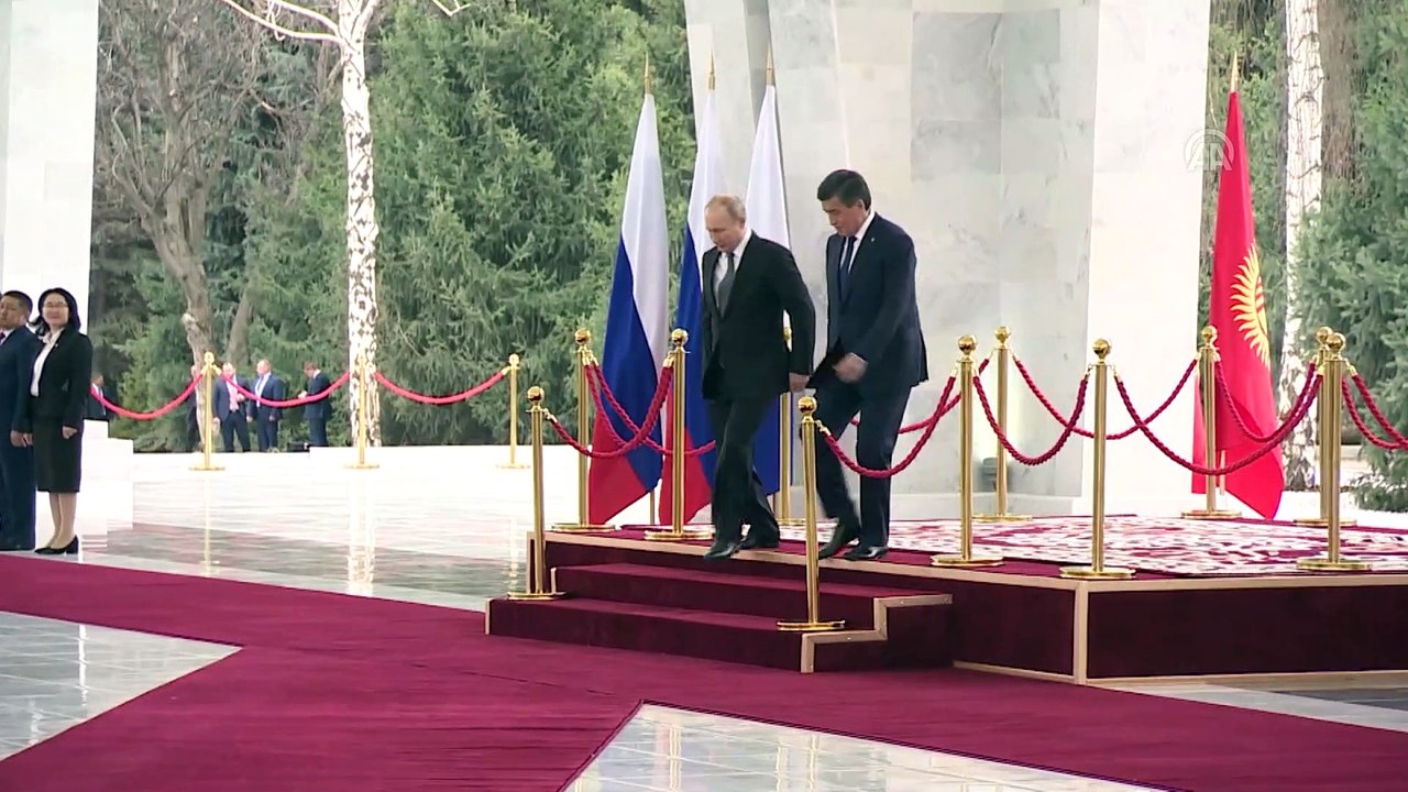 Rusya Devlet Başkanı Putin Kırgızistan'da - Karşılama töreni - BİŞKEK