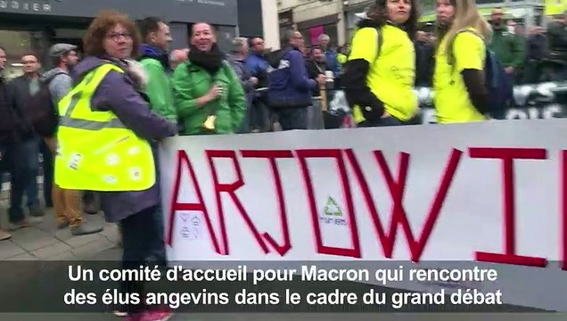 Grand débat à Angers: manifestations anti-Macron